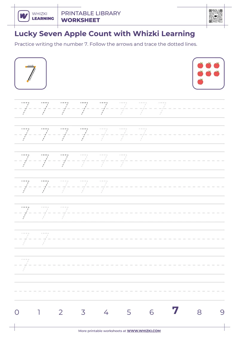 Lucky Seven Apple Count with Whizki Learning
