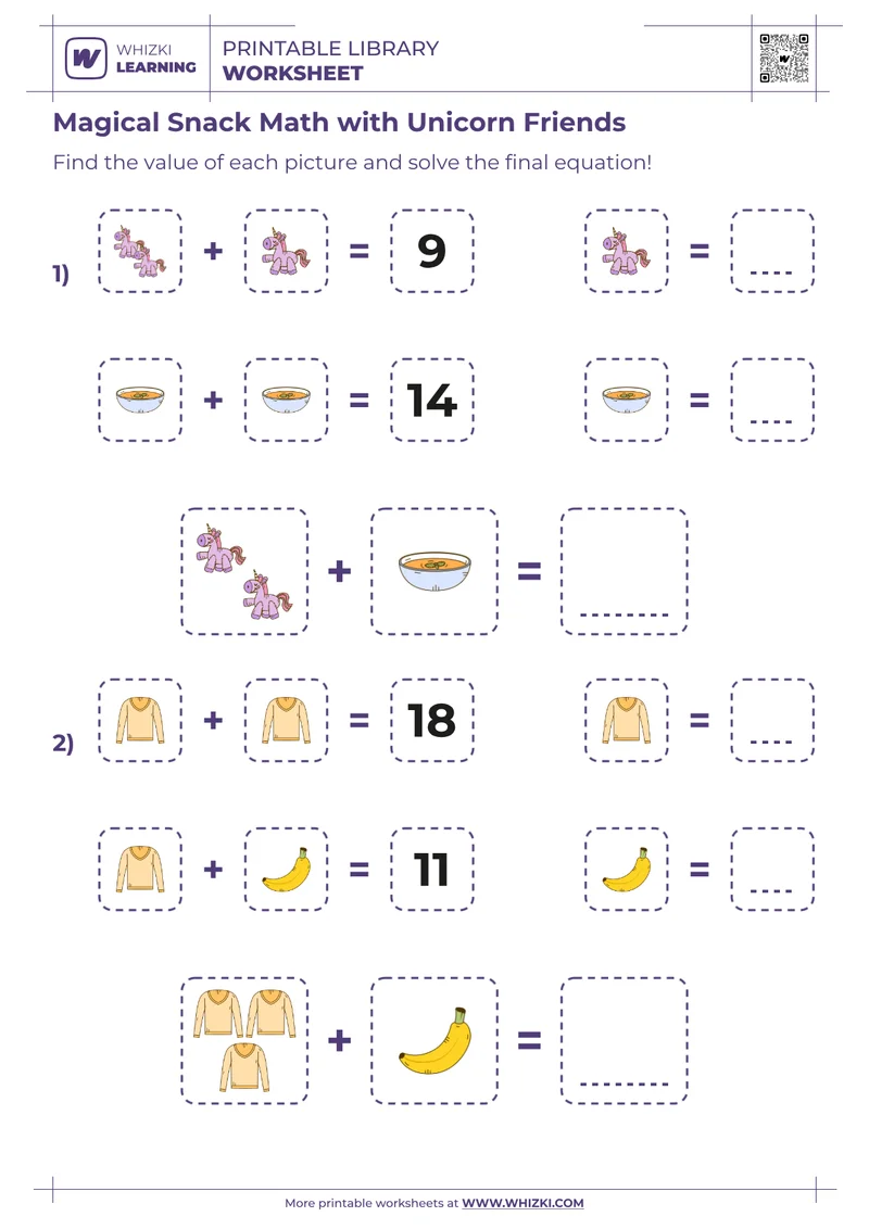 Magical Snack Math with Unicorn Friends