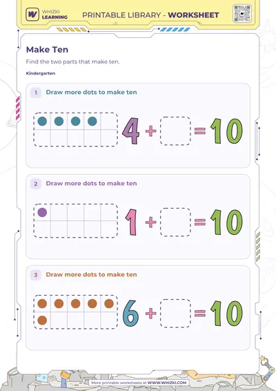 Make Ten Ten-Frame Worksheet