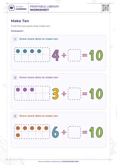 Make Ten Ten-Frame Worksheet