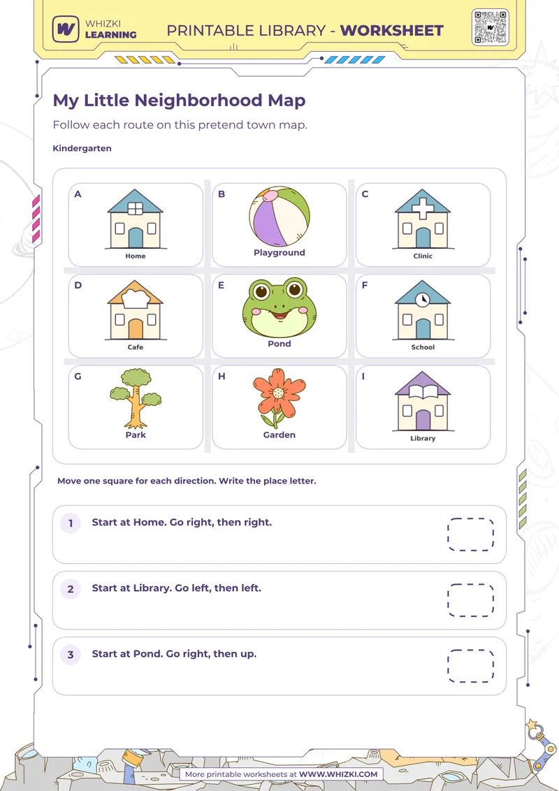 Maps and Geography Kindergarten Worksheet