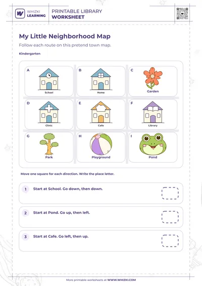 Maps and Geography Kindergarten Worksheet