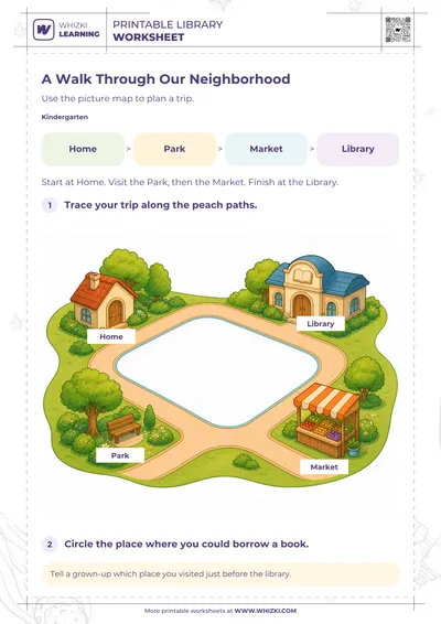 Maps and Geography Kindergarten Worksheet