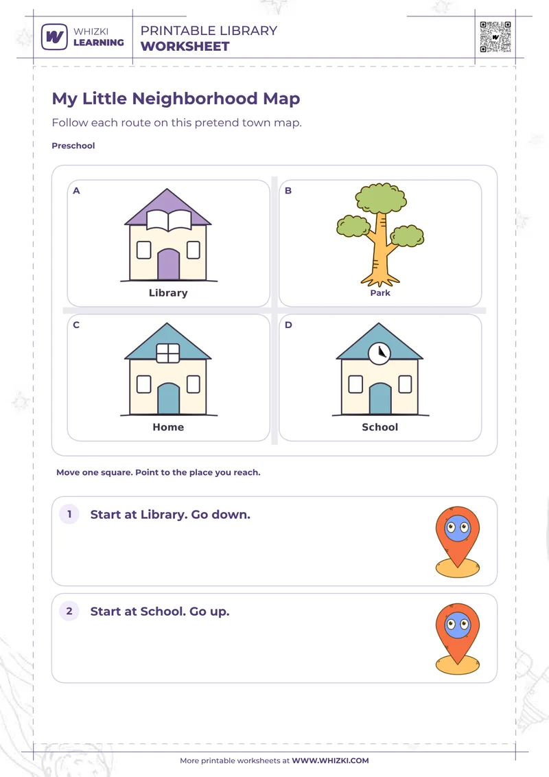 Maps and Geography Preschool Worksheet