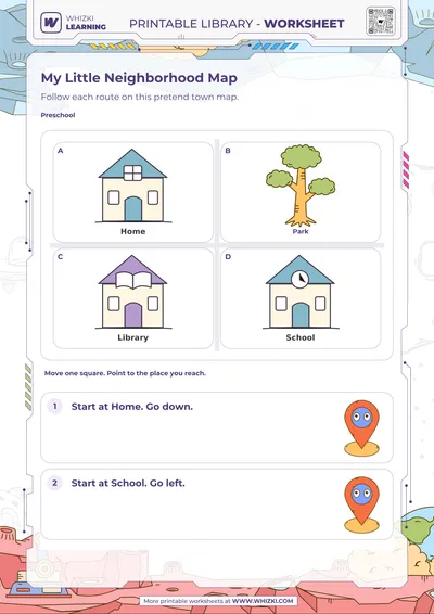 Maps and Geography Preschool Worksheet