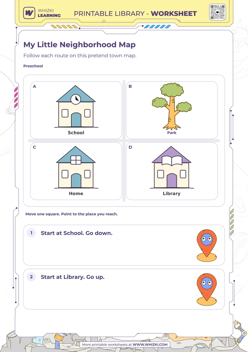 Maps and Geography Preschool Worksheet