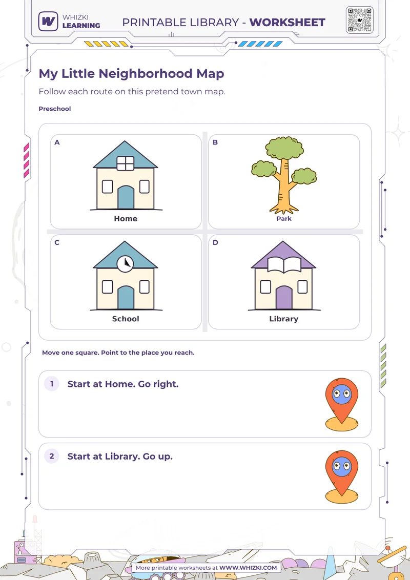 Maps and Geography Preschool Worksheet