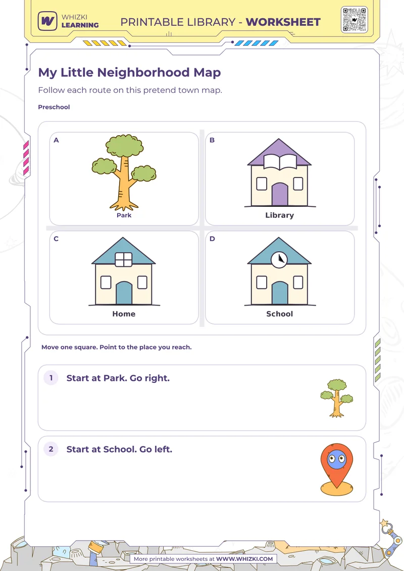 Maps and Geography Preschool Worksheet