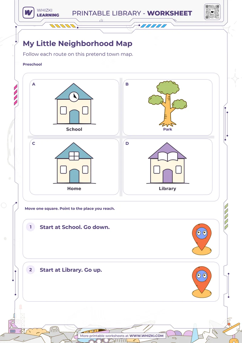 Maps and Geography Worksheet for Preschool