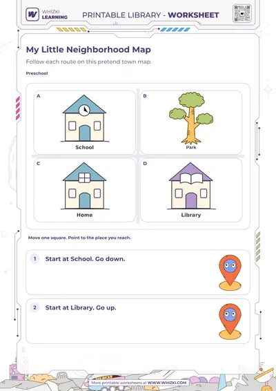 Maps and Geography Worksheet for Preschool