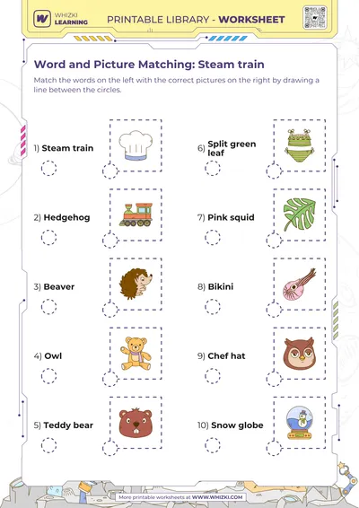 Word and Picture Matching: Steam train