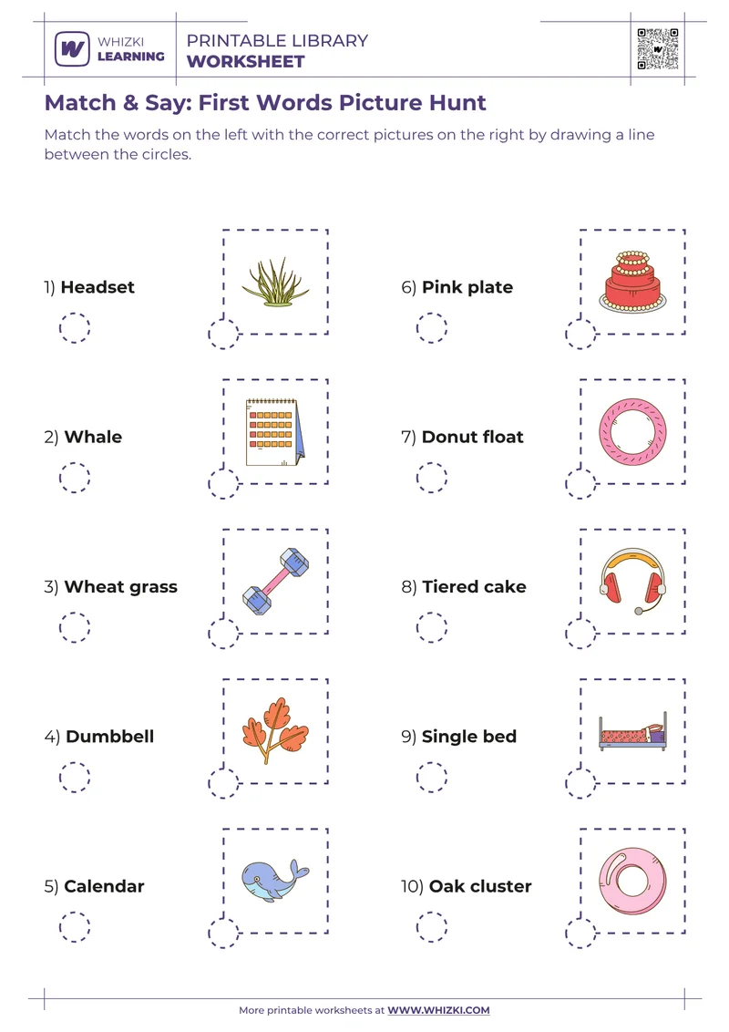 Match & Say: First Words Picture Hunt