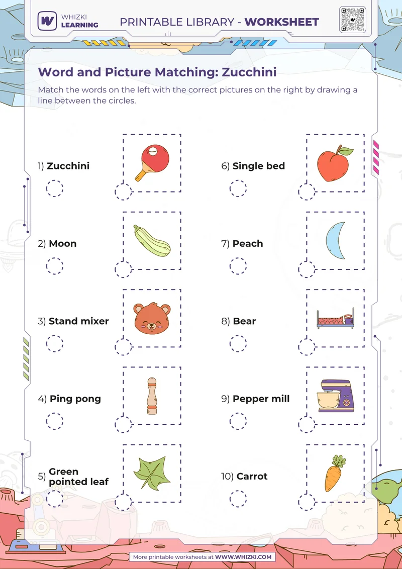 Word and Picture Matching: Zucchini