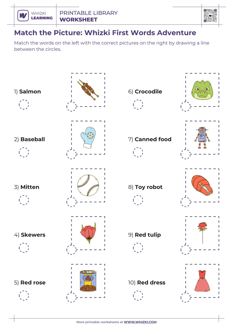 Match the Picture: Whizki First Words Adventure