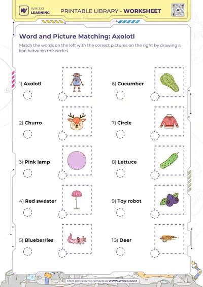 Word and Picture Matching: Axolotl