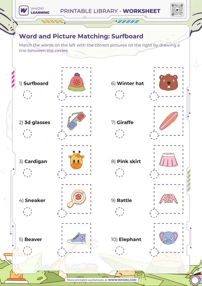 Word and Picture Matching: Surfboard