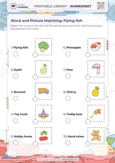 Word and Picture Matching: Flying fish