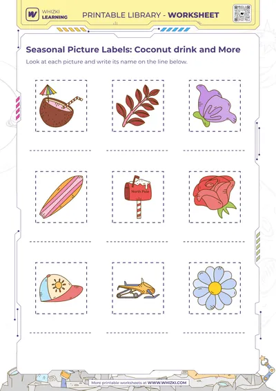 Seasonal Picture Labels: Coconut drink and More