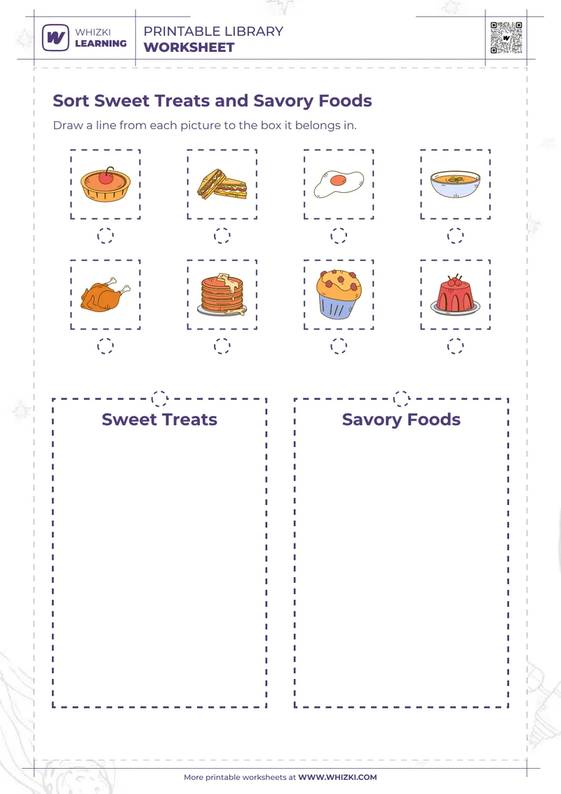 Sort Sweet Treats and Savory Foods