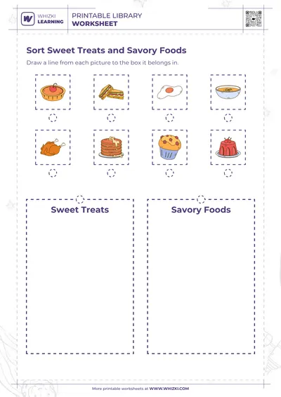 Sort Sweet Treats and Savory Foods