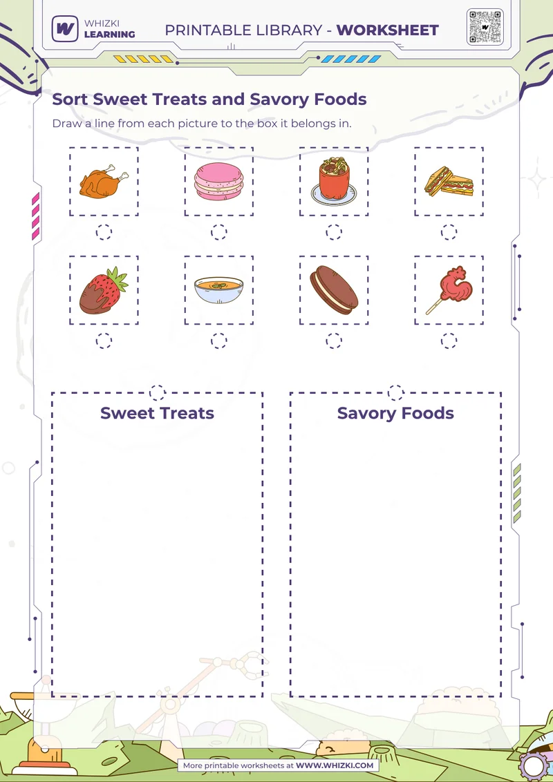Sort Sweet Treats and Savory Foods