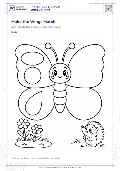 Matching Wings Symmetry Worksheet