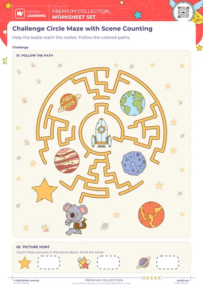 Challenge Circle Maze with Scene Counting