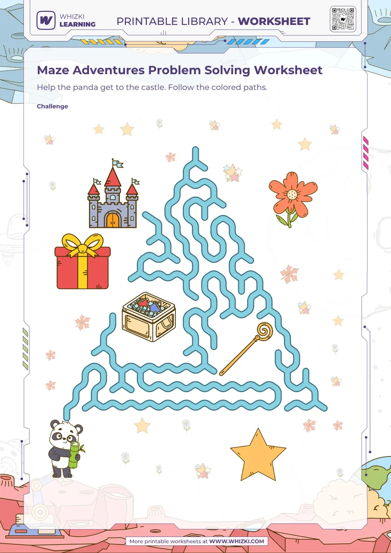 Maze Adventures Problem Solving Worksheet