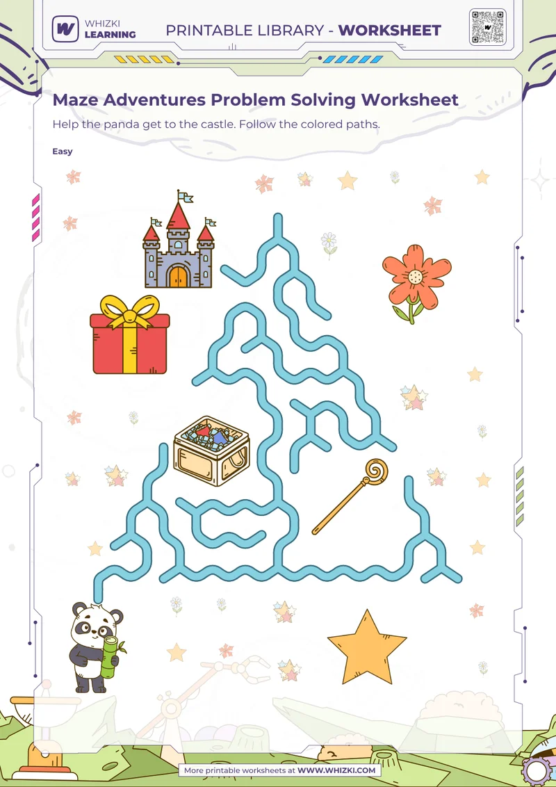 Maze Adventures Problem Solving Worksheet