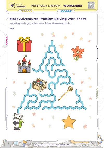 Maze Adventures Problem Solving Worksheet
