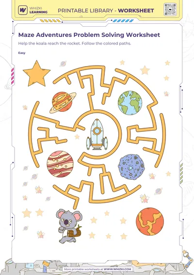 Maze Adventures Problem Solving Worksheet