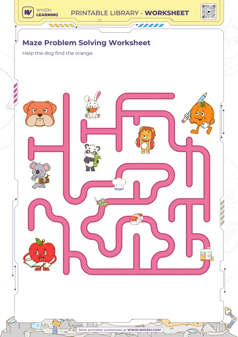 Maze Problem Solving Worksheet