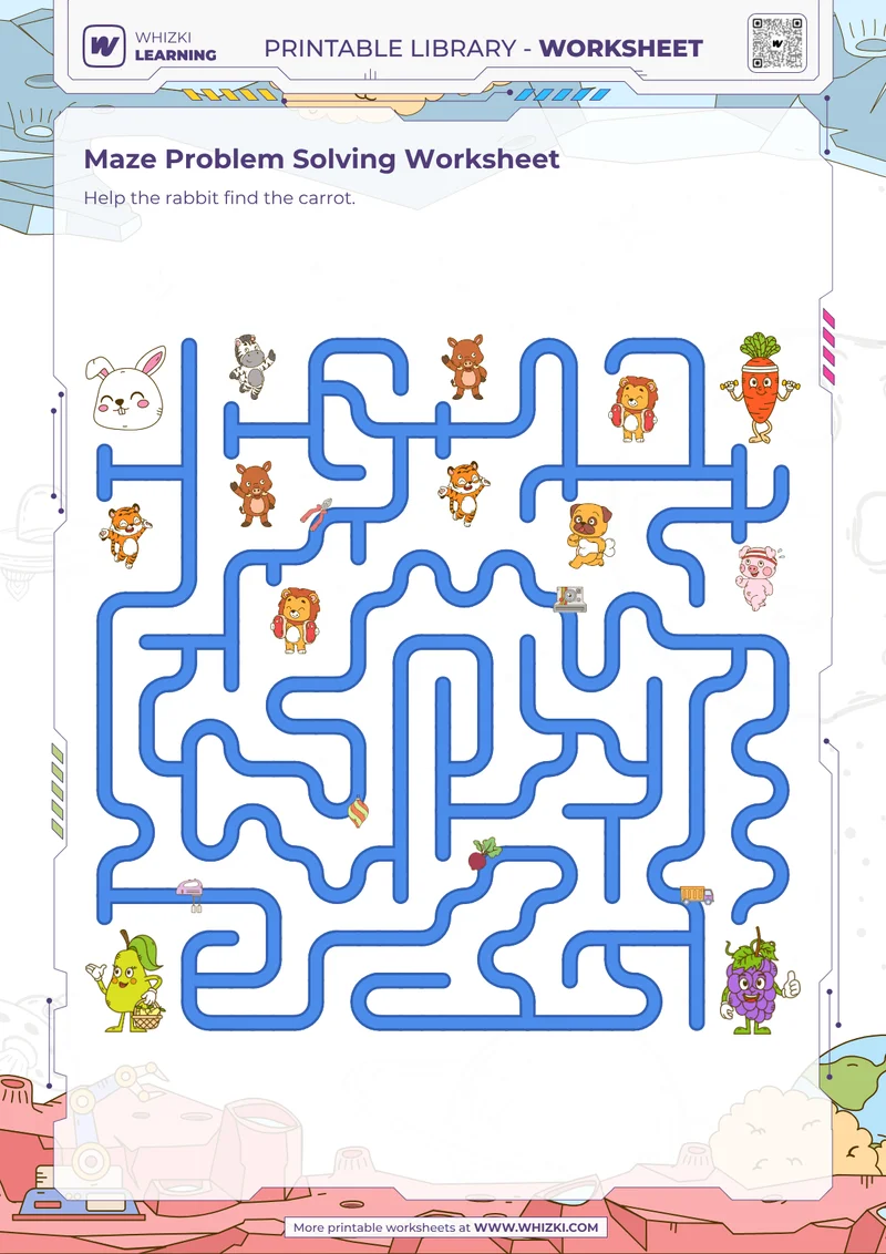 Maze Problem Solving Worksheet