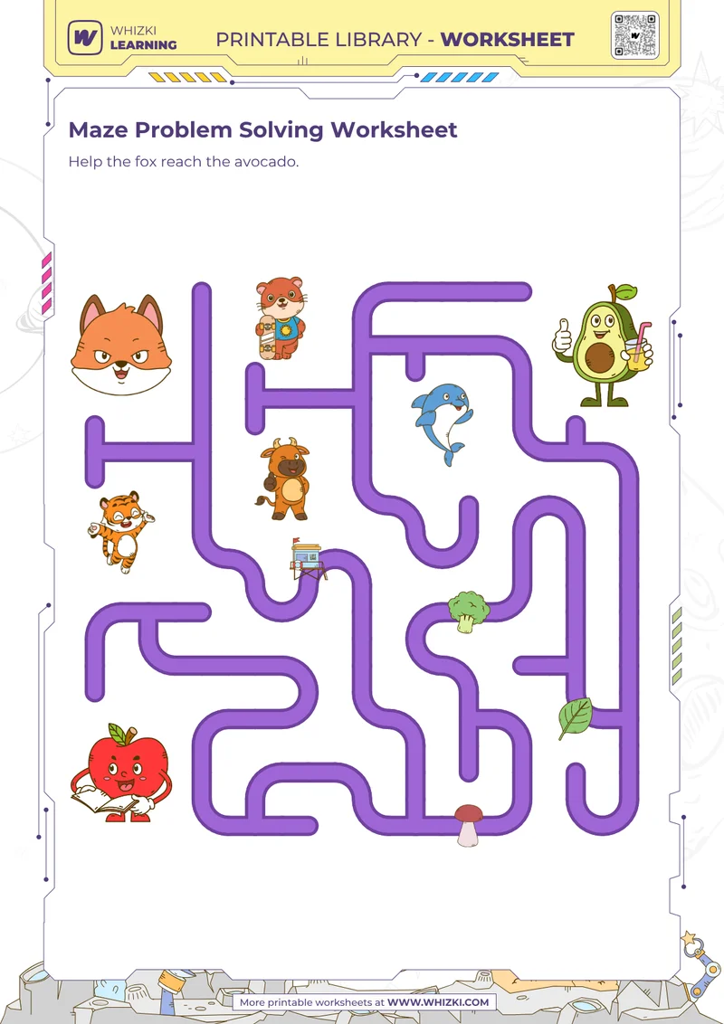 Maze Problem Solving Worksheet