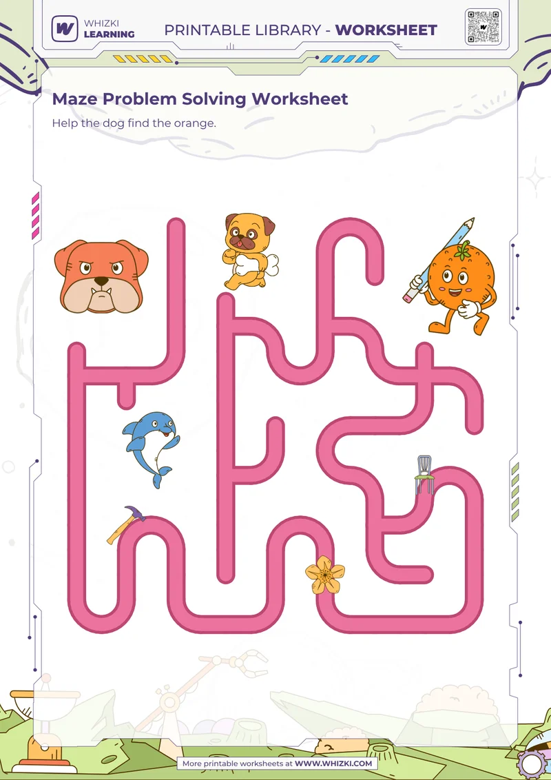 Maze Problem Solving Worksheet