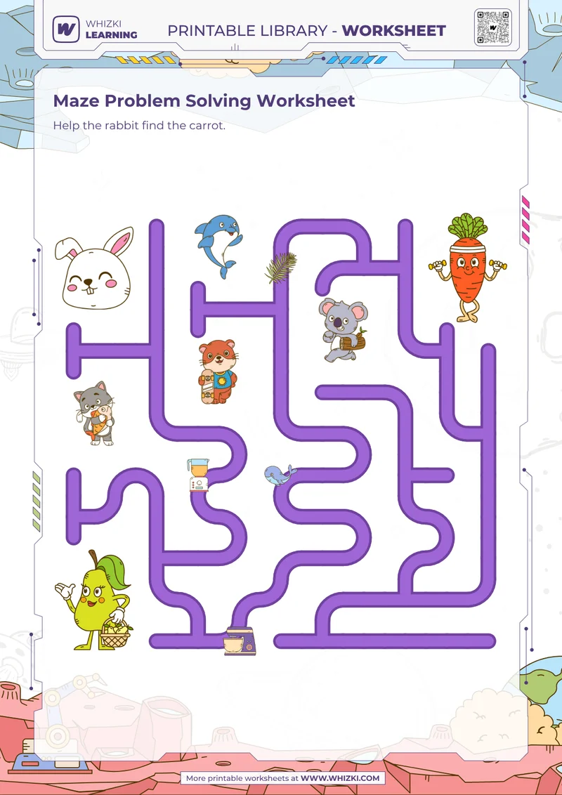 Maze Problem Solving Worksheet