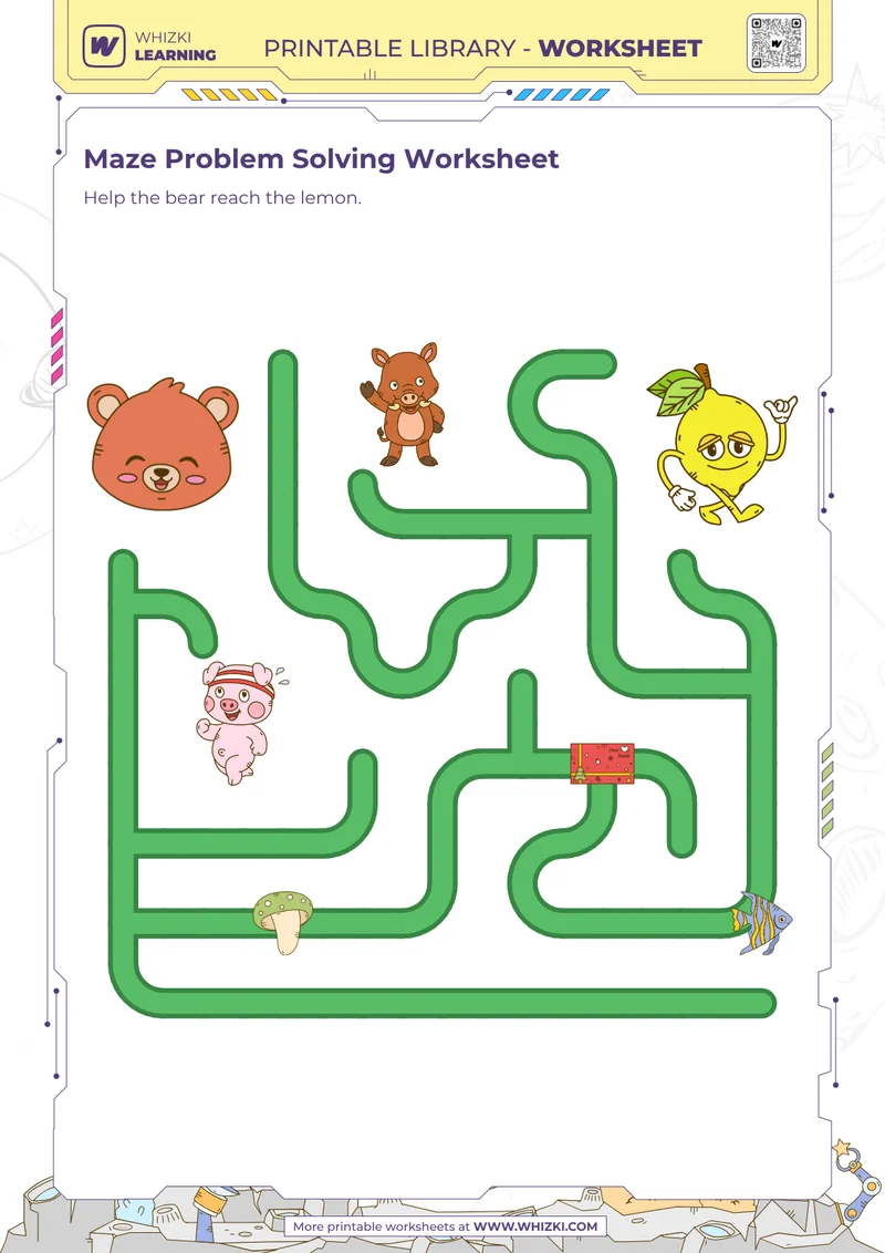 Maze Problem Solving Worksheet