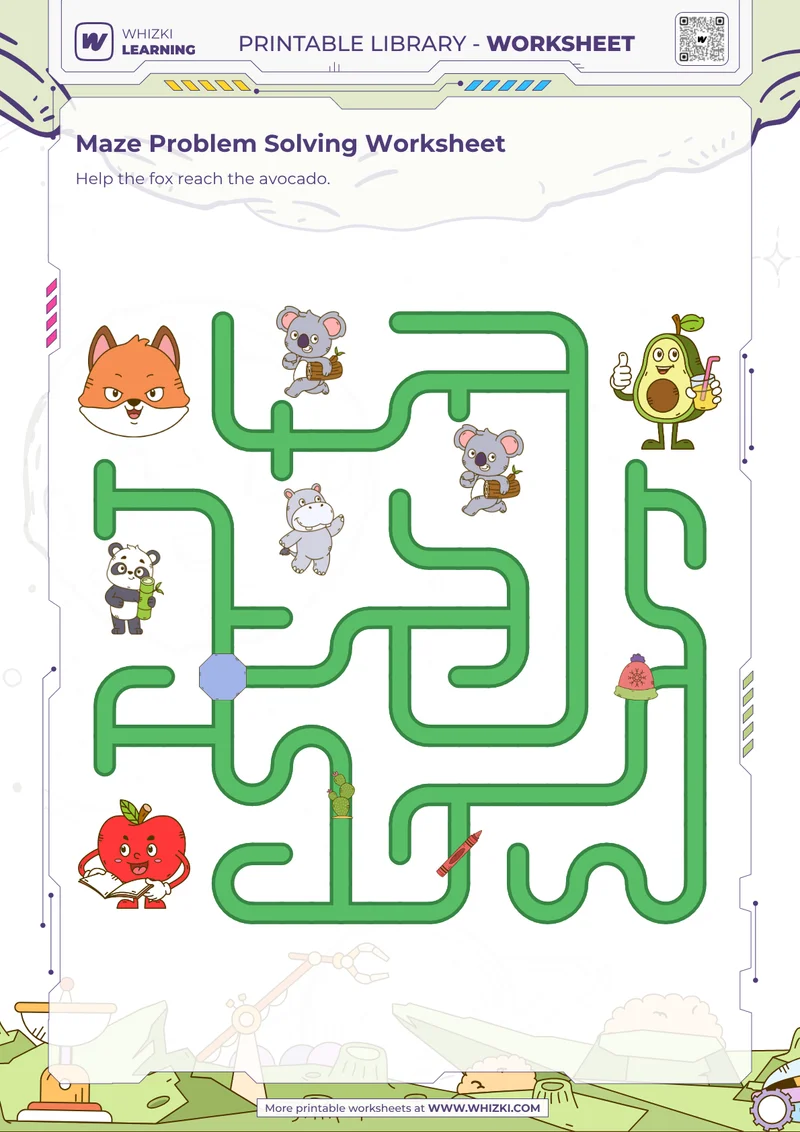Maze Problem Solving Worksheet