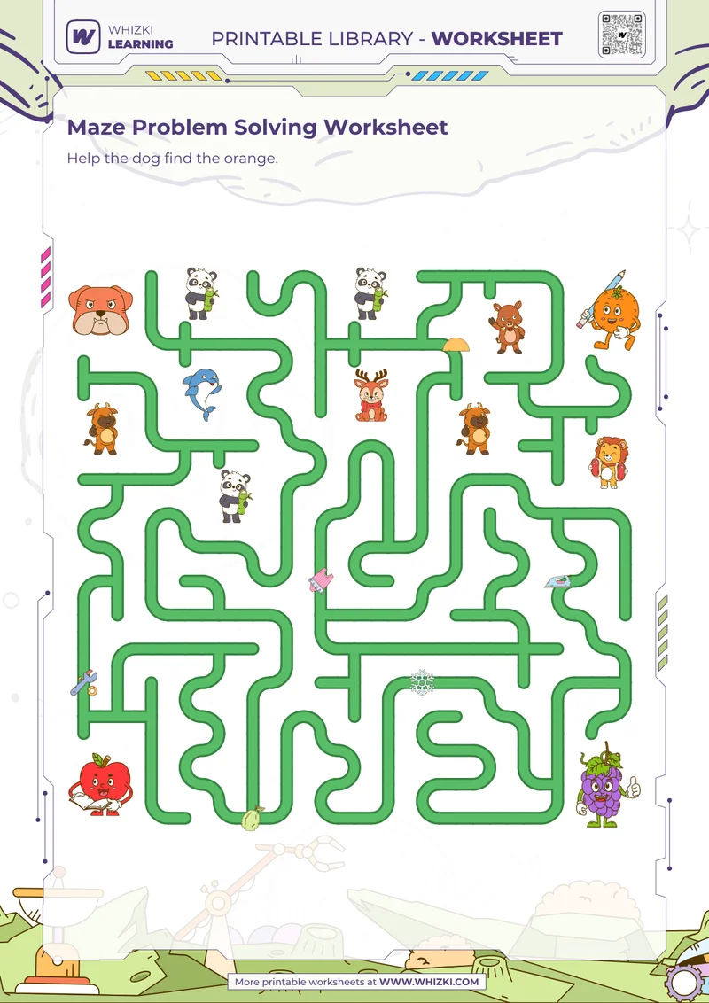 Maze Problem Solving Worksheet