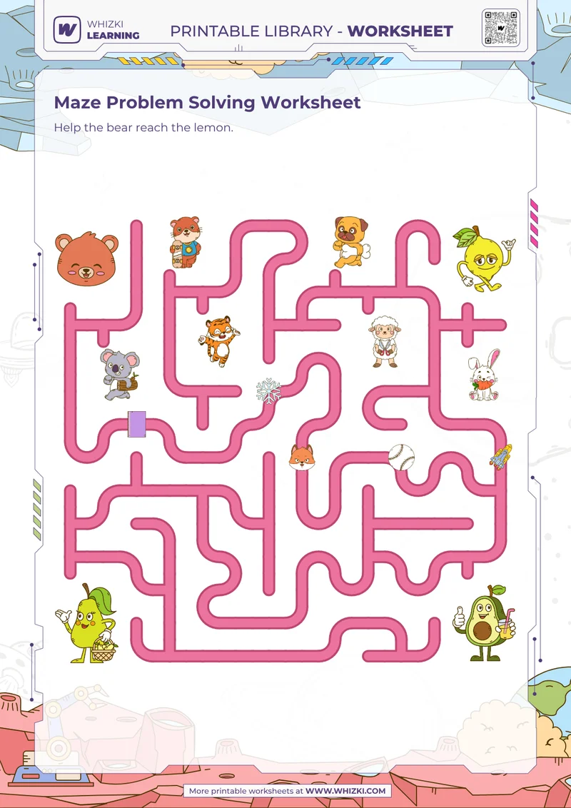 Maze Problem Solving Worksheet