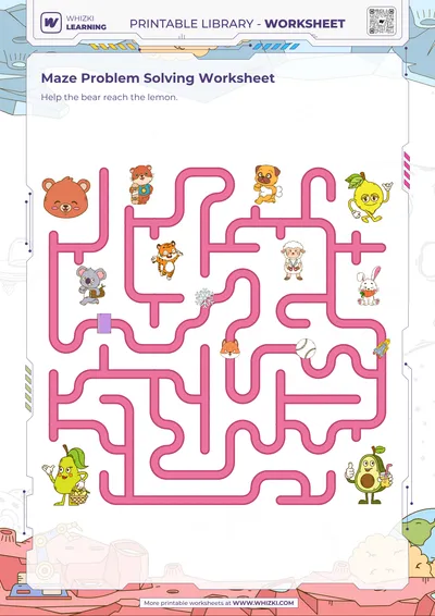 Maze Problem Solving Worksheet