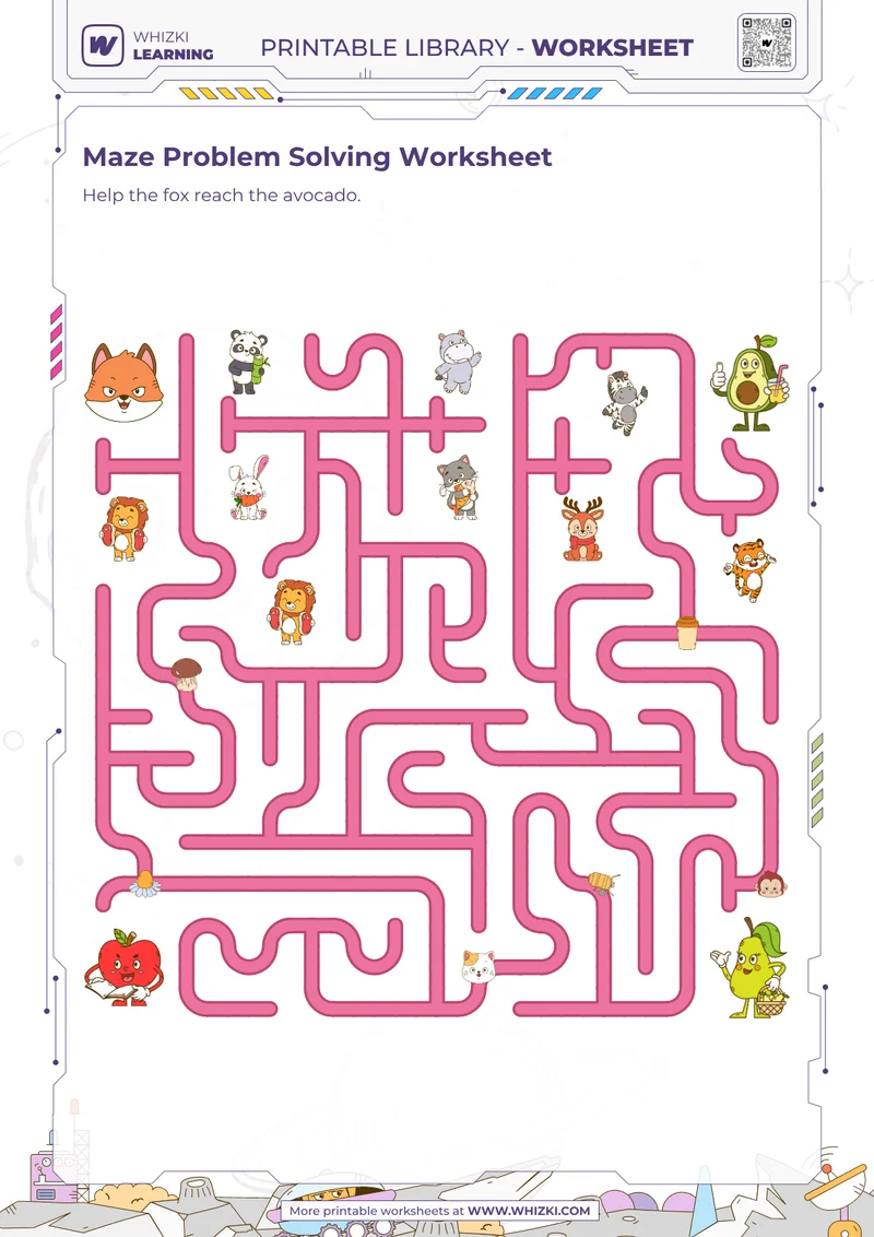 Maze Problem Solving Worksheet