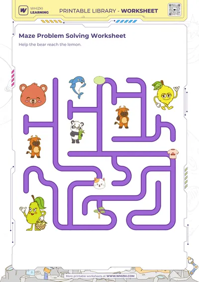 Maze Problem Solving Worksheet