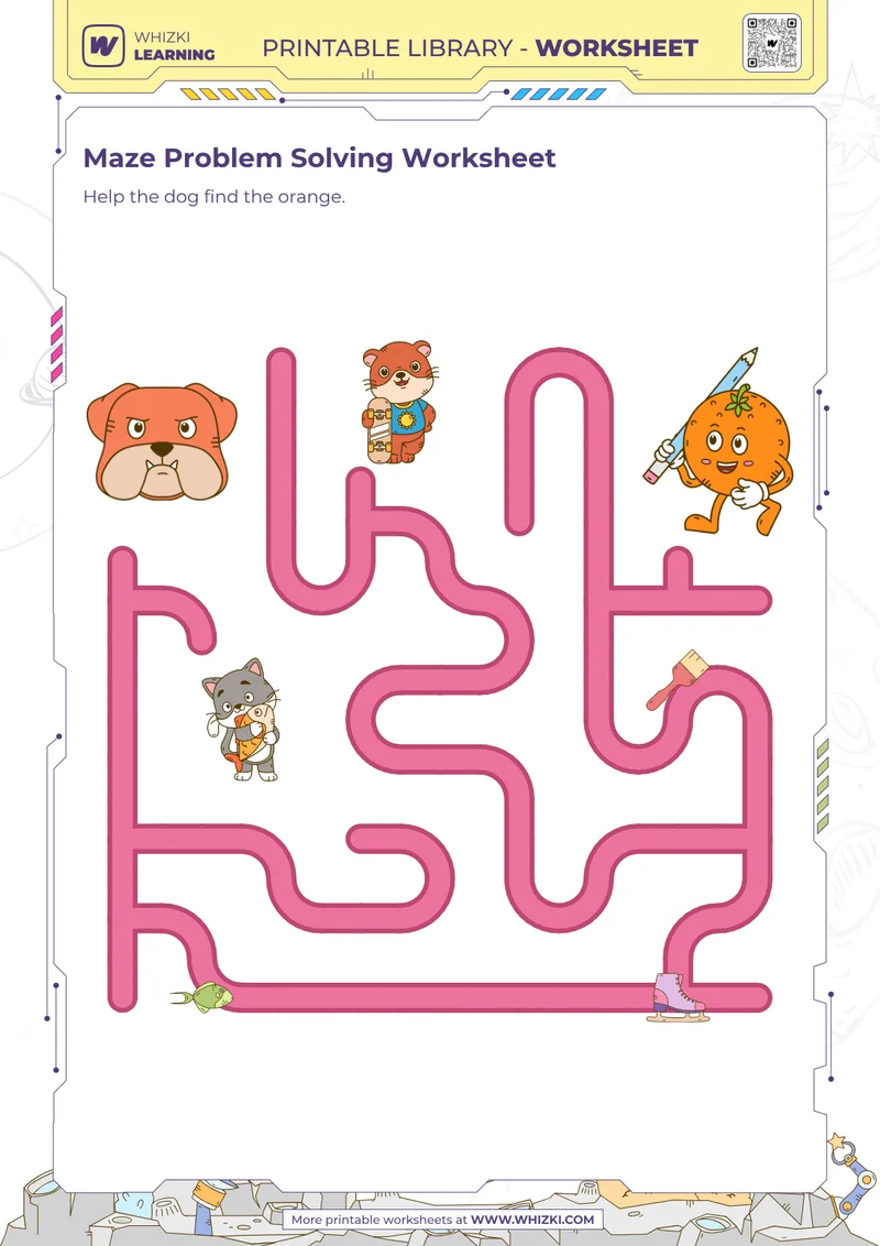Maze Problem Solving Worksheet