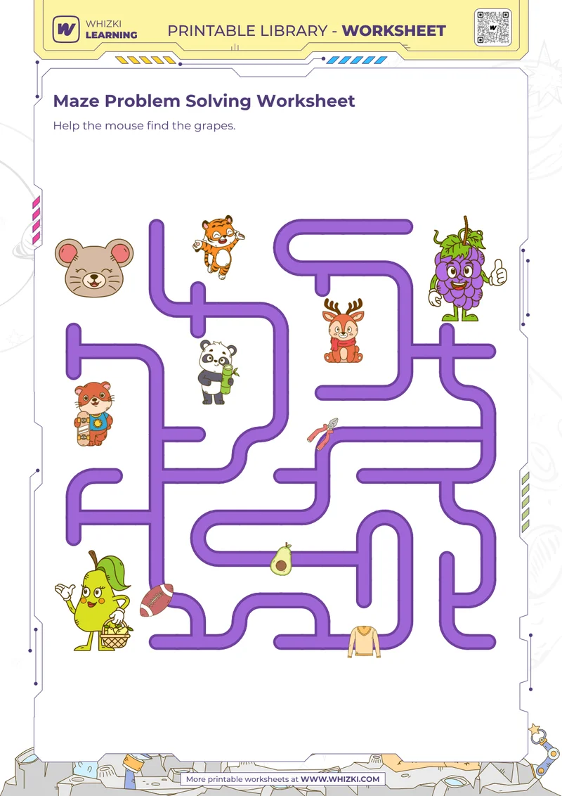 Maze Problem Solving Worksheet