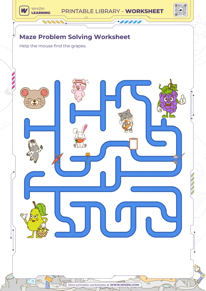 Maze Problem Solving Worksheet