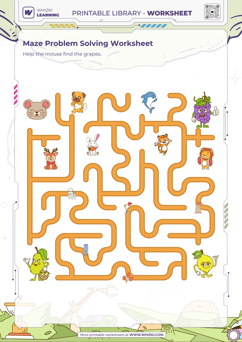 Maze Problem Solving Worksheet