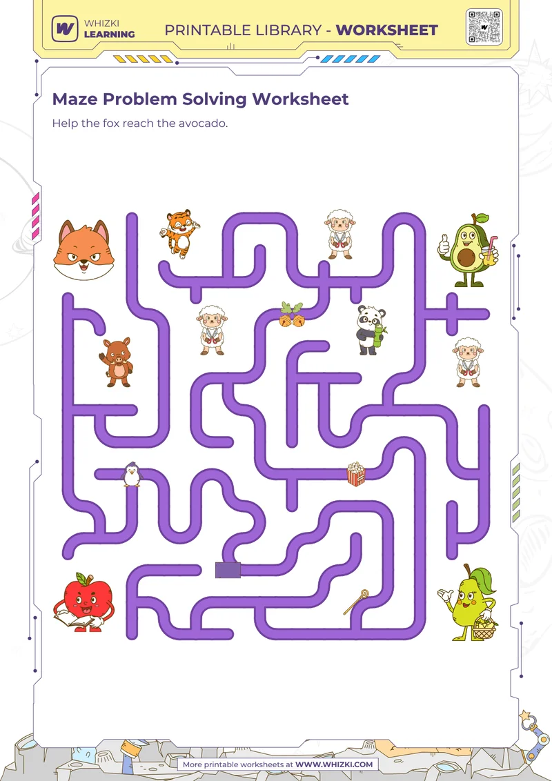 Maze Problem Solving Worksheet