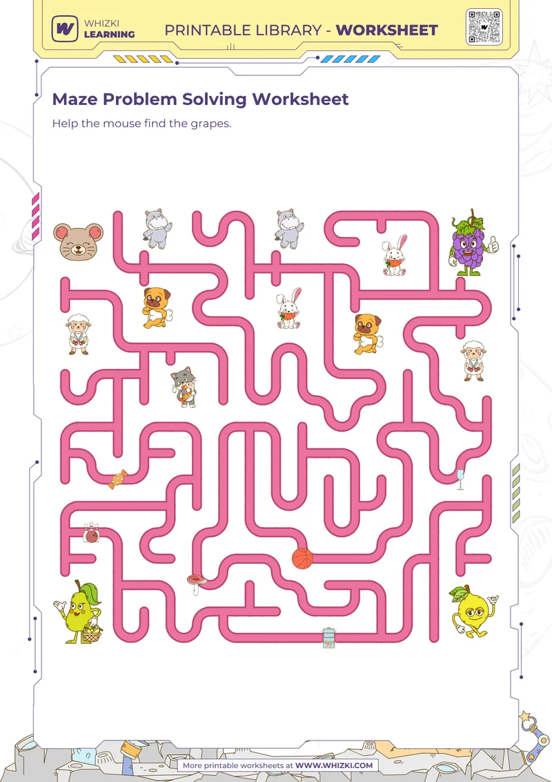 Maze Problem Solving Worksheet