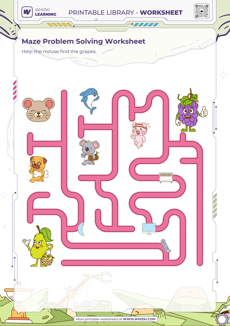 Maze Problem Solving Worksheet